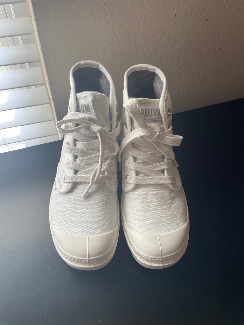 Palladium Cream Canvas Sneakers
